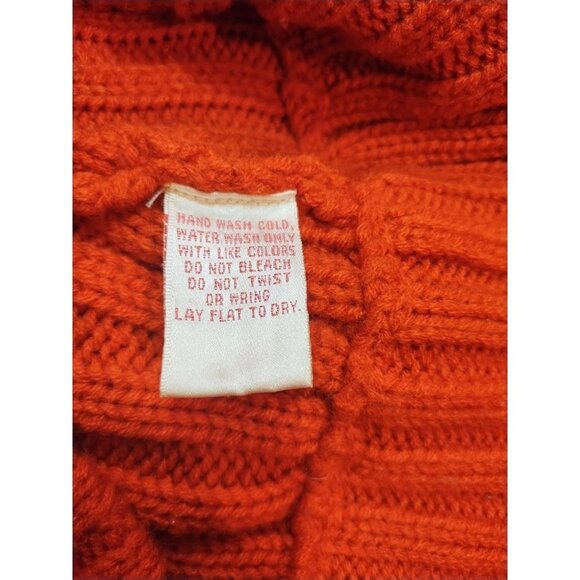 Derek Heart Chunky Cropped 3/4 Sleeve Button Front Knit Cardigan S Boho Grandma - Picture 5 of 5